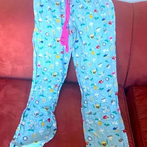 Lands End Christmas 100 % Cotton Women Night Sleepwear Pants Small Vintage